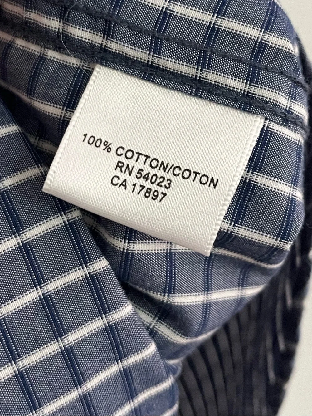 Banana Republic • Men’s Navy and White Windowpane Button-Down Shirt